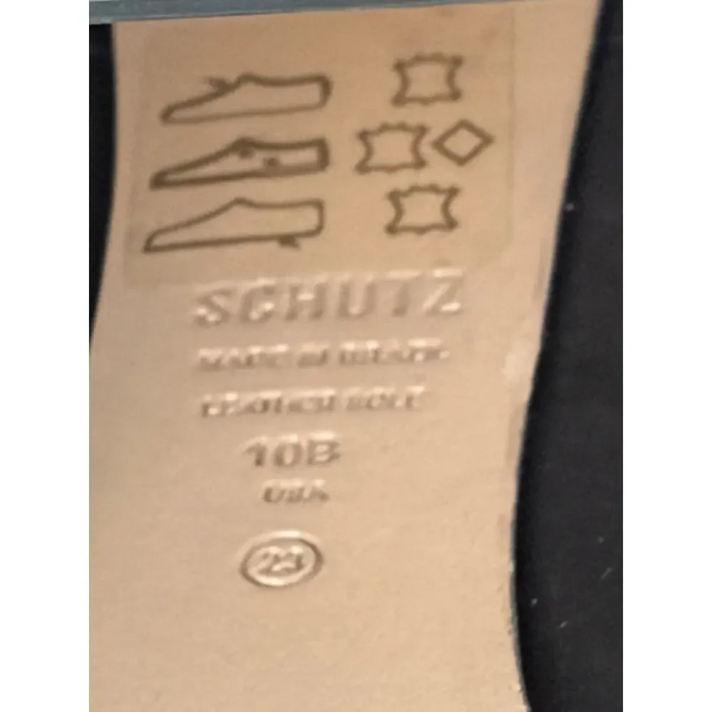 NEW Schutz Lynda Black Suede Platform Sandals •10• Chunky Heel Ankle Wrap $195